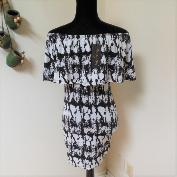 Peachy Girl Off The Shoulder Body con Dress Size M - Picture 4 of 4